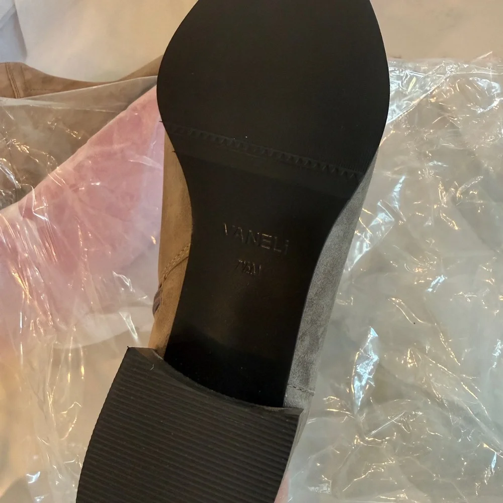 NWT Vaneli Suede Heeled Boots w/ Western touch - Picture 2 of 2